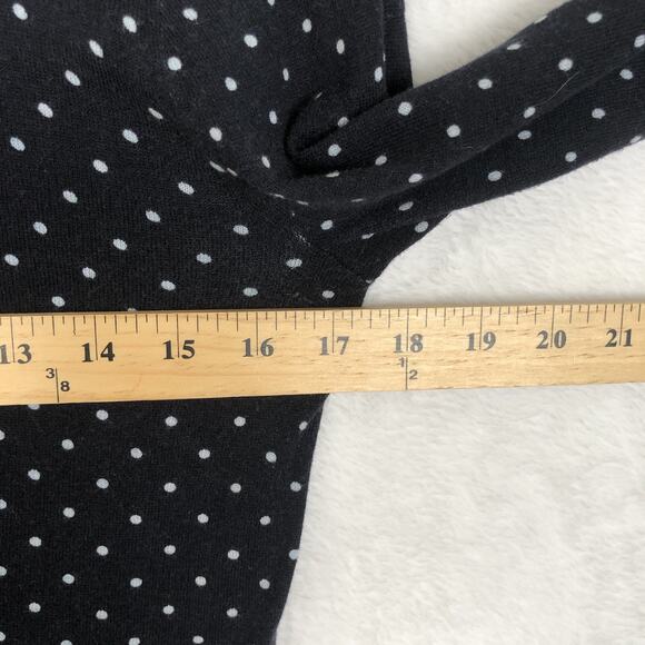 J. CREW‎ The Clare Cardigan Women's Sz S Navy Blue White Dot 100% Cotton Button - Picture 8 of 8